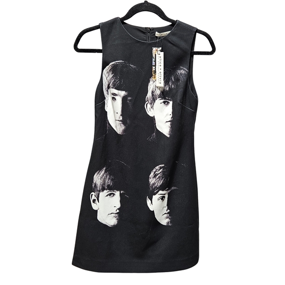 Alice + Olivia Dresses & Skirts - Alice + Olivia The Beatles Clyde Mini Dress Fab Four Black 0, 2 NWT